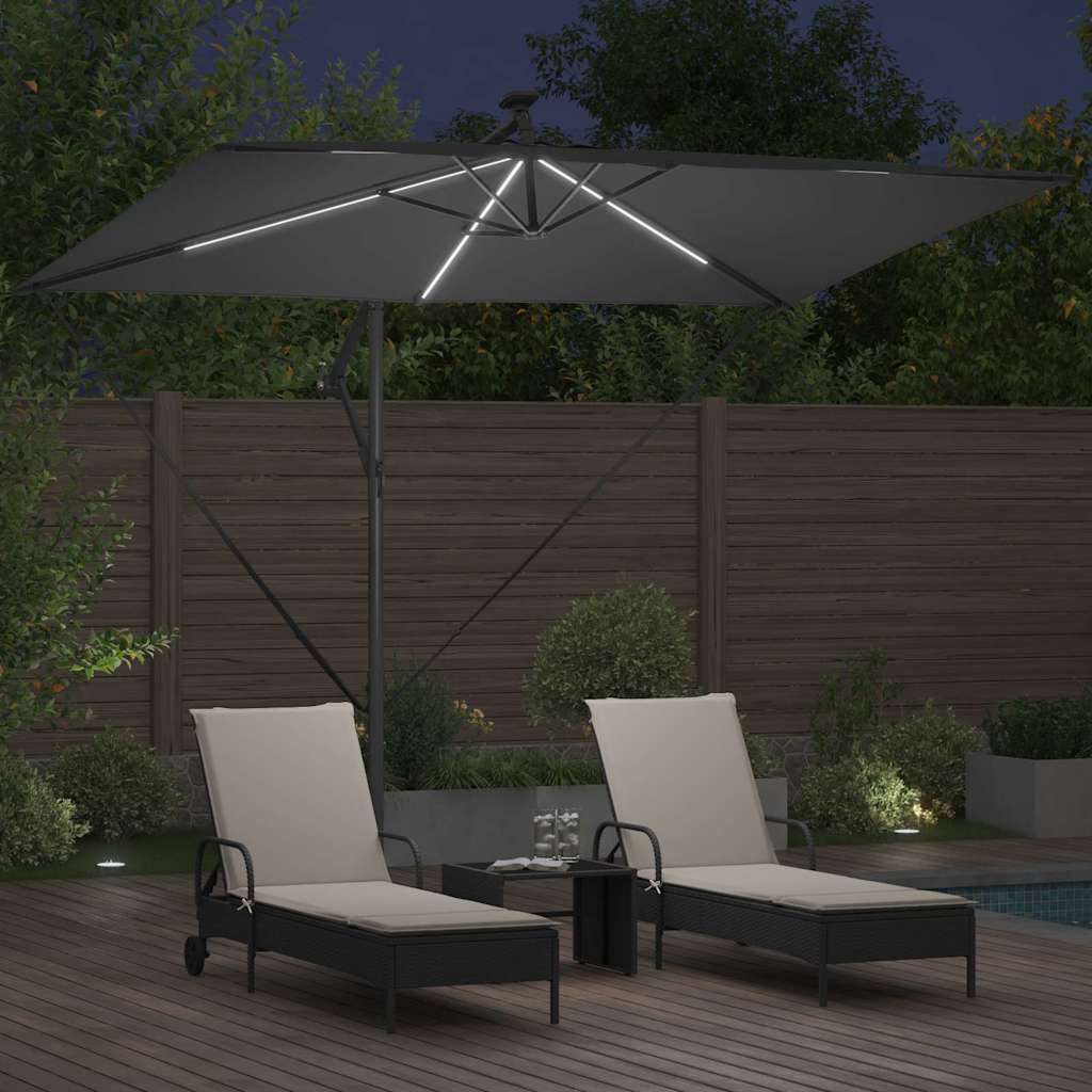 vidaXL Parasol 294 x 200 x 270 cm Polyester and Aluminium Anthracite 4