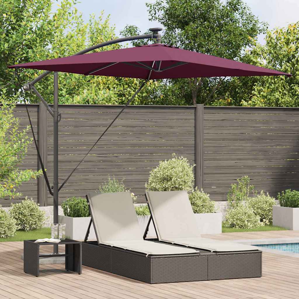 vidaXL Parasol 294 x 200 x 270 cm Polyester and Aluminium Bordeaux Red 1