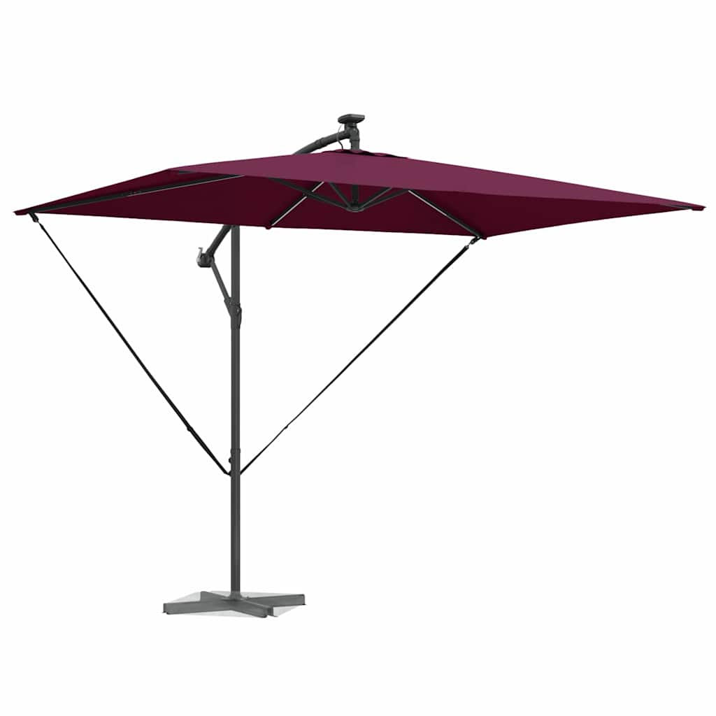 vidaXL Parasol 294 x 200 x 270 cm Polyester and Aluminium Bordeaux Red 3
