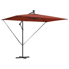 vidaXL Parasol 294 x 200 x 270 cm Polyester and Aluminium Terracotta 2