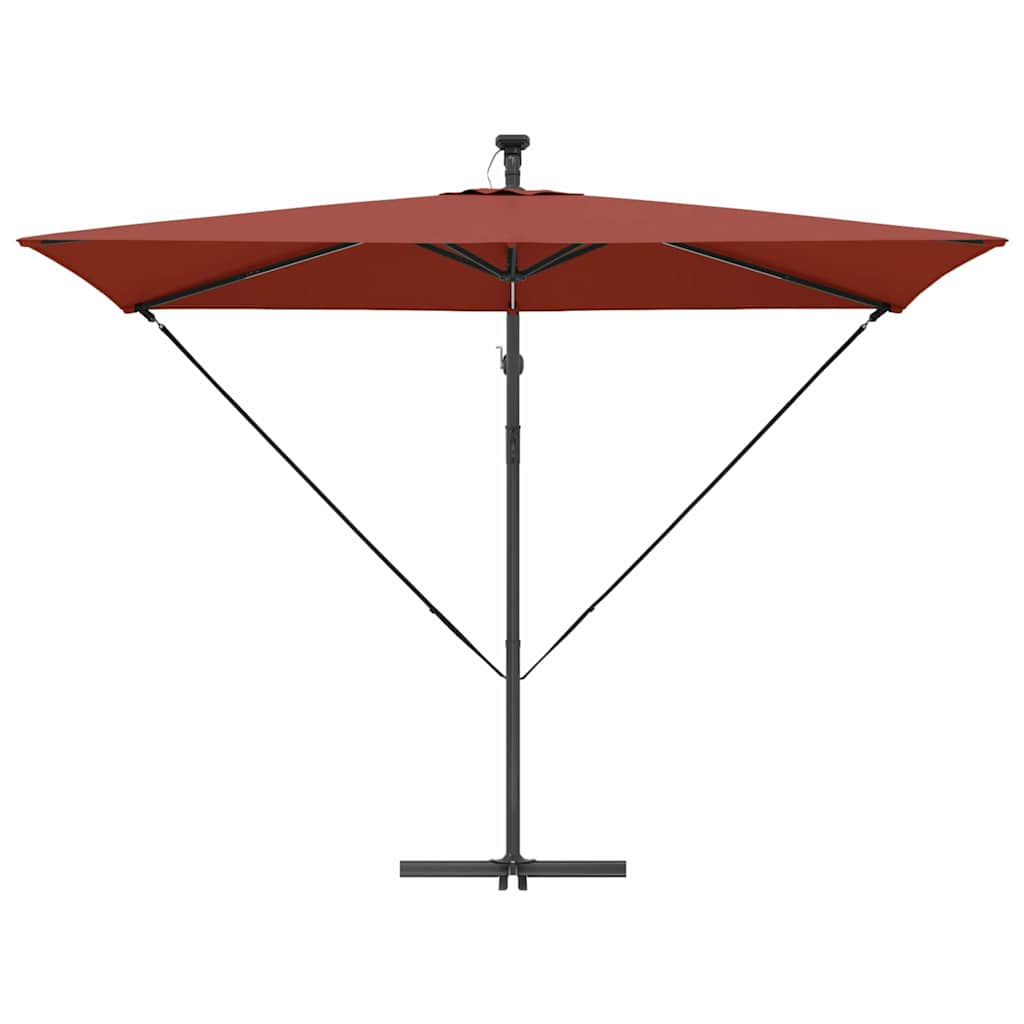 vidaXL Parasol 294 x 200 x 270 cm Polyester and Aluminium Terracotta 6