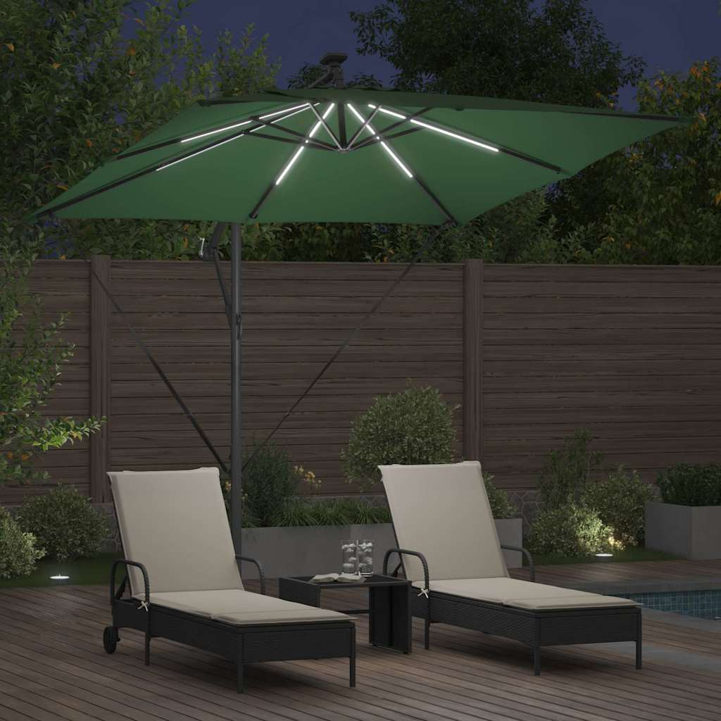 vidaXL Umbrella Green 249 x 249 x 250 cm Polyester and Aluminium 4