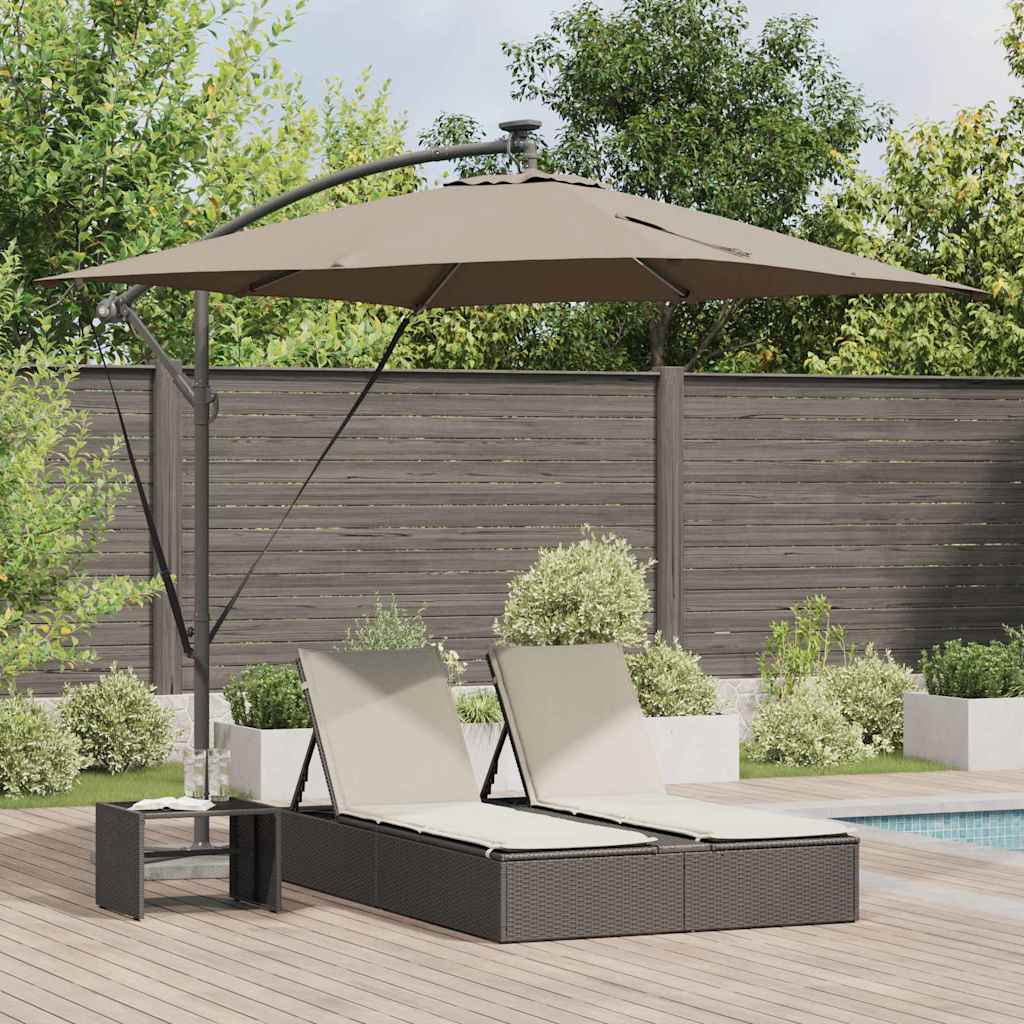 vidaXL Umbrella 249 x 249 x 250 cm Polyester and Aluminium Taupe 1