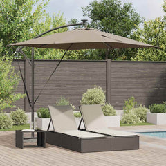 vidaXL Umbrella 249 x 249 x 250 cm Polyester and Aluminium Taupe 1