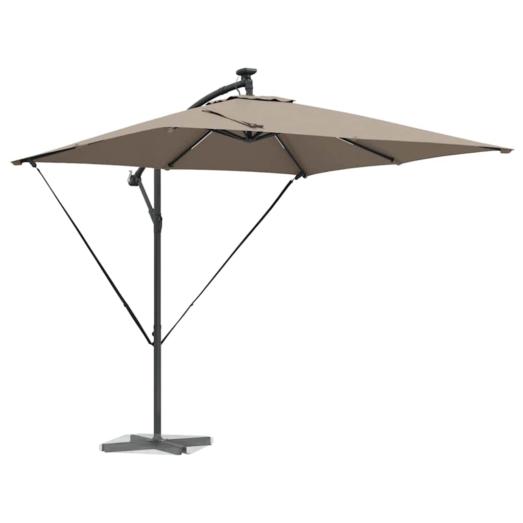 vidaXL Umbrella 249 x 249 x 250 cm Polyester and Aluminium Taupe 3