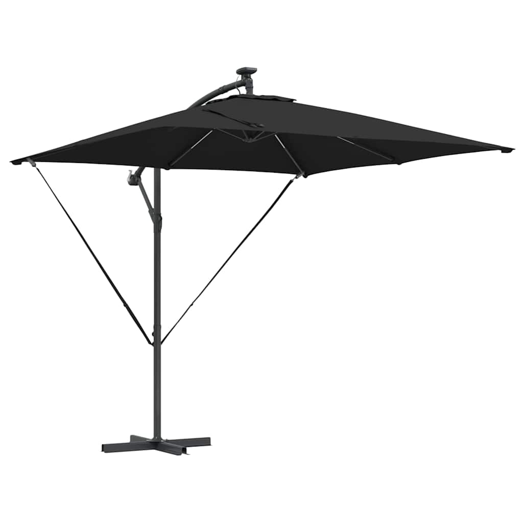 vidaXL Umbrella Black 249 x 249 x 250 cm Polyester and Aluminium 2