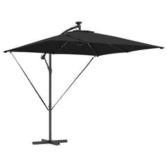 vidaXL Umbrella Black 249 x 249 x 250 cm Polyester and Aluminium 2