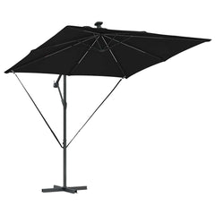 vidaXL Umbrella Black 249 x 249 x 250 cm Polyester and Aluminium 5