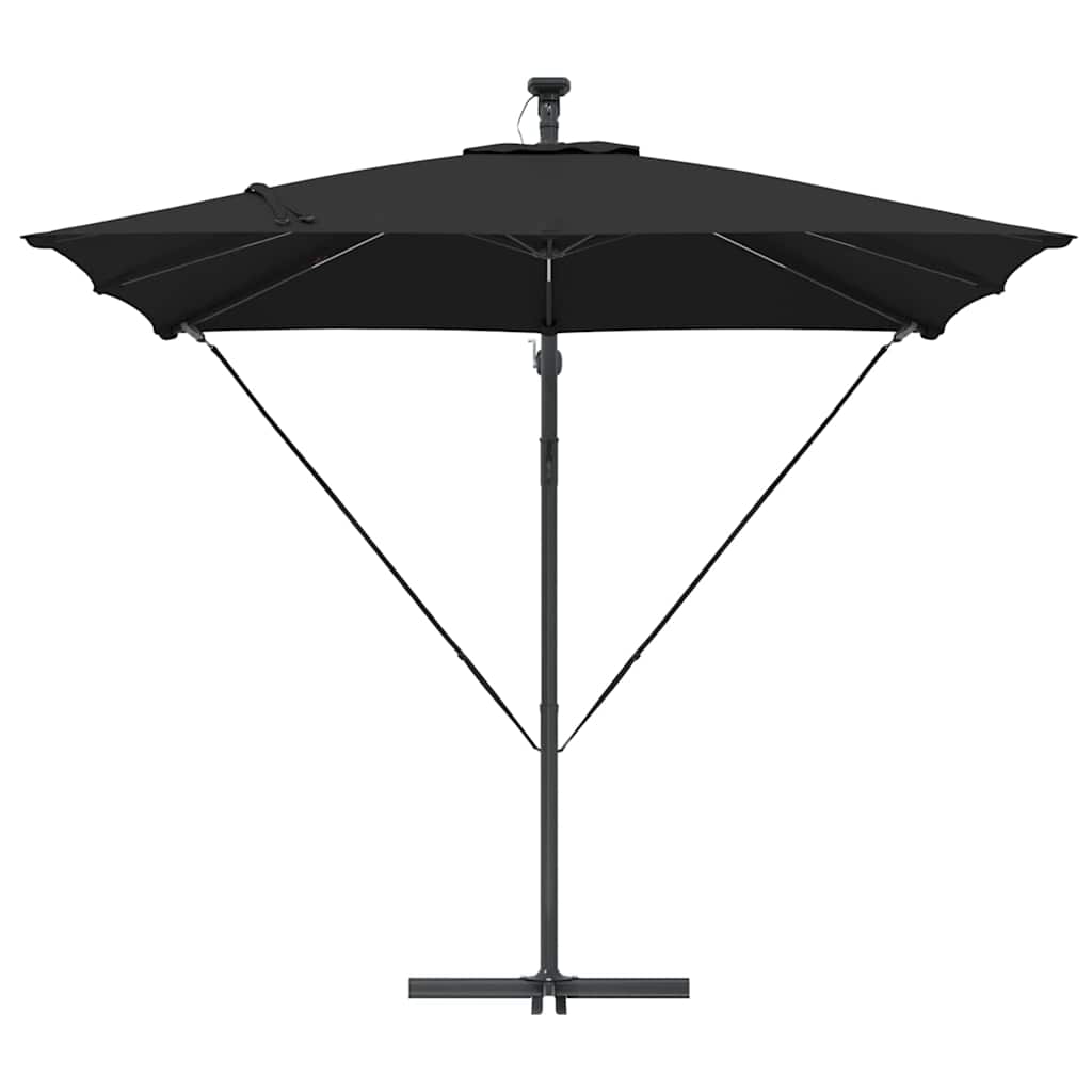 vidaXL Umbrella Black 249 x 249 x 250 cm Polyester and Aluminium 6