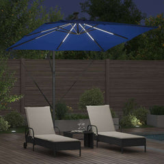 vidaXL Umbrella 249 x 249 x 250 cm Polyester and Aluminium Azurblau 4