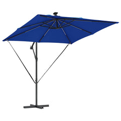 vidaXL Umbrella 249 x 249 x 250 cm Polyester and Aluminium Azurblau 5