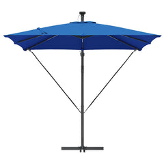 vidaXL Umbrella 249 x 249 x 250 cm Polyester and Aluminium Azurblau 6