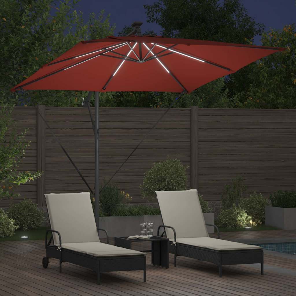 vidaXL Umbrella Terracotta 249 x 249 x 250 cm Polyester and Aluminium 4