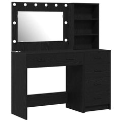 vidaXL Dressing Table 2 pcs Black 78.5 x 41 x 135 cm Engineered Wood 2