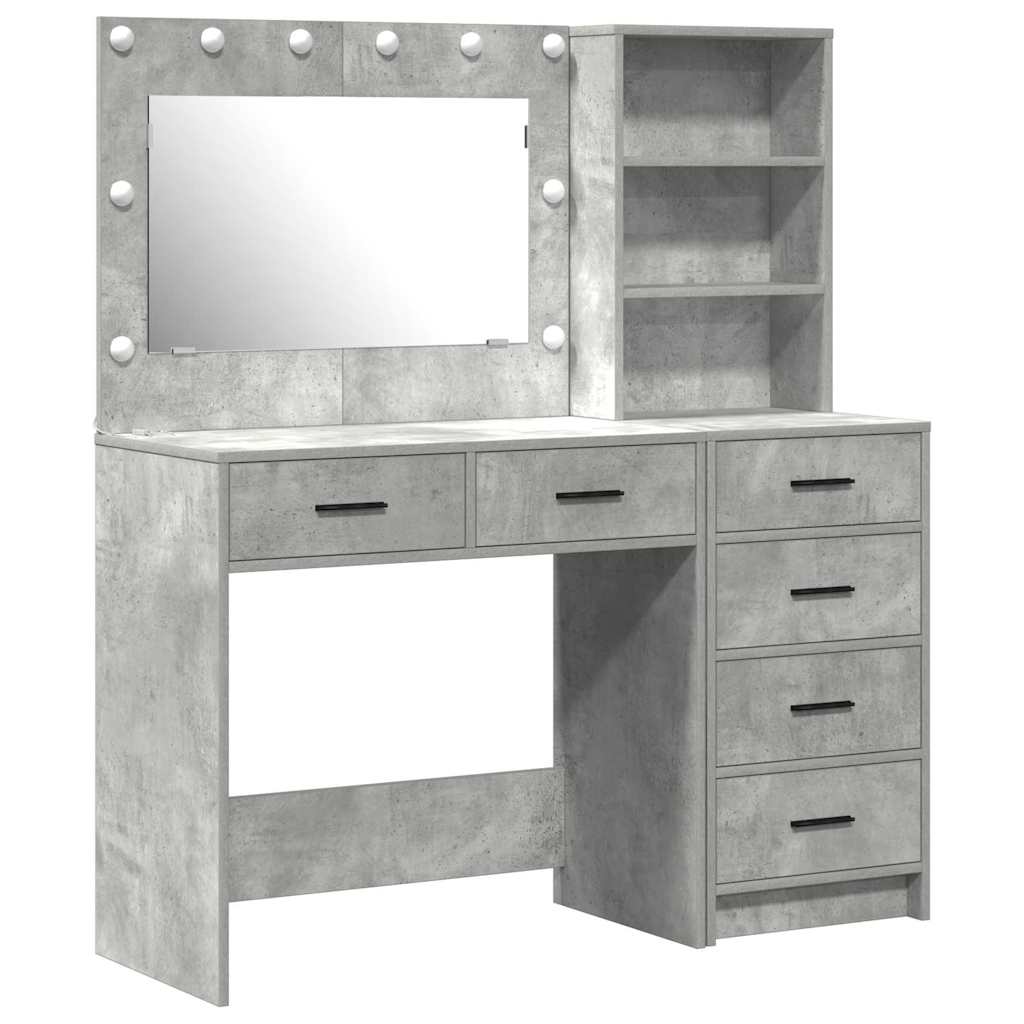vidaXL Dressing Table 2 pcs Grey 78.5 x 41 x 135 cm Engineered Wood 2