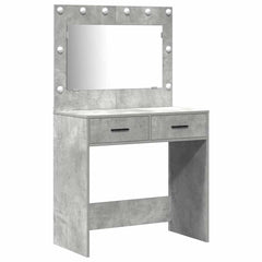vidaXL Dressing Table 2 pcs Grey 78.5 x 41 x 135 cm Engineered Wood 5