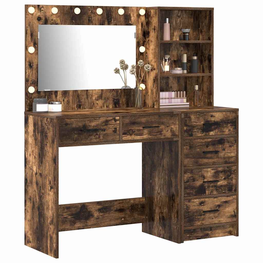 Dressing Table 2 pcs Brown Engineered Wood