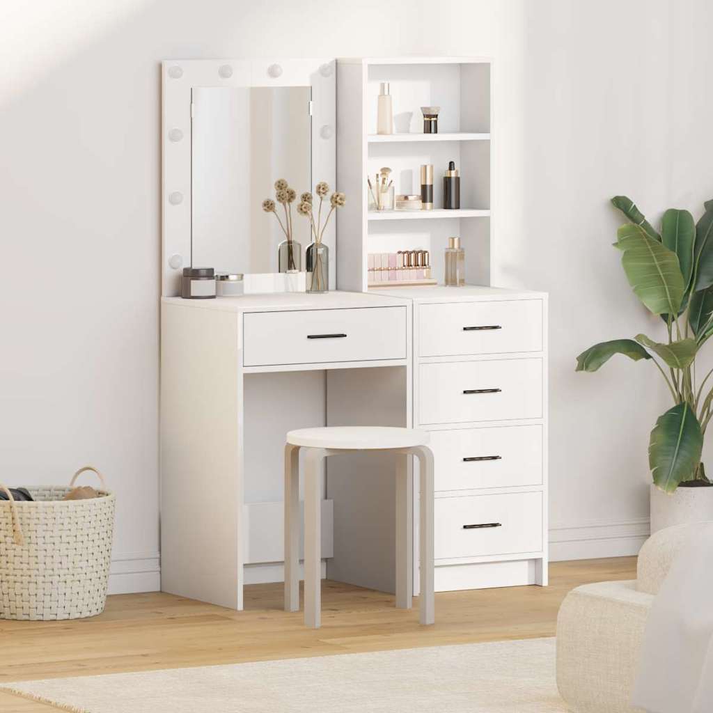 vidaXL Dressing Table 2 pcs White 50 x 41 x 135 cm Engineered Wood 1