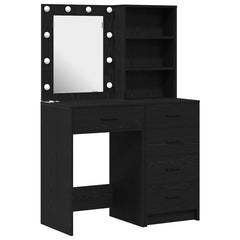 vidaXL Dressing Table 2 pcs Black 50 x 41 x 135 cm Engineered Wood 2