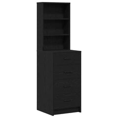 vidaXL Dressing Table 2 pcs Black 50 x 41 x 135 cm Engineered Wood 6