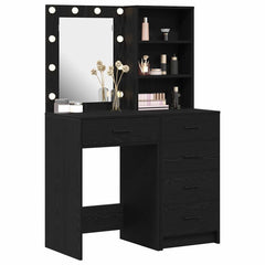 vidaXL Dressing Table 2 pcs Black 50 x 41 x 135 cm Engineered Wood 3