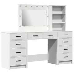 vidaXL Dressing Table 3 pcs White 78.5 x 41 x 135 cm Engineered Wood 2