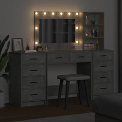 vidaXL Dressing Table 3 pcs Concrete Grey 78.5 x 41 x 135 cm 4