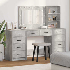 vidaXL Dressing Table 3 pcs Concrete Grey 78.5 x 41 x 135 cm 1
