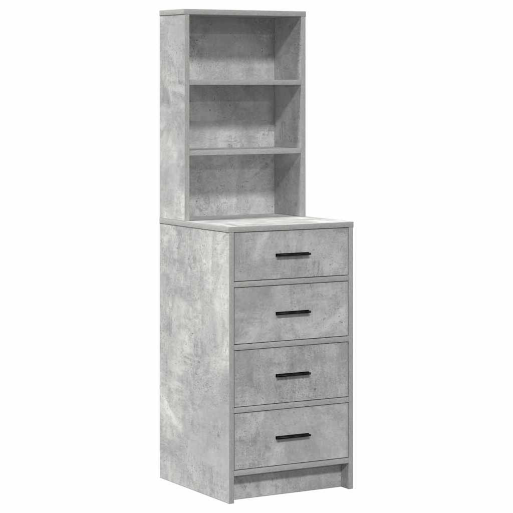 vidaXL Dressing Table 3 pcs Concrete Grey 78.5 x 41 x 135 cm 6