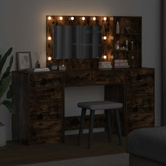 vidaXL Dressing Table 3 pcs Smoked Oak 78.5 x 41 x 135 cm 4
