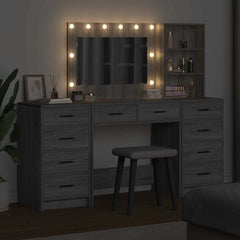 vidaXL Dressing Table 3 pcs Grey Sonoma 78.5 x 41 x 135 cm 4