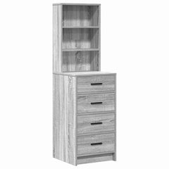 vidaXL Dressing Table 3 pcs Grey Sonoma 78.5 x 41 x 135 cm 6