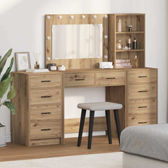vidaXL Dressing Table 3 pcs Artisan Oak 78.5 x 41 x 135 cm 1