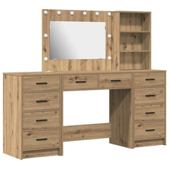 vidaXL Dressing Table 3 pcs Artisan Oak 78.5 x 41 x 135 cm 2