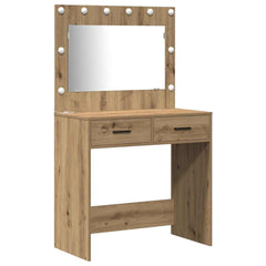 vidaXL Dressing Table 3 pcs Artisan Oak 78.5 x 41 x 135 cm 5