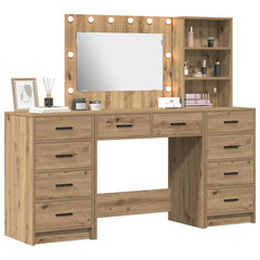 vidaXL Dressing Table 3 pcs Artisan Oak 78.5 x 41 x 135 cm 3