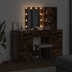 vidaXL Dressing Table 3 pcs Brown 40 x 41 x 135 cm Engineered Wood 4
