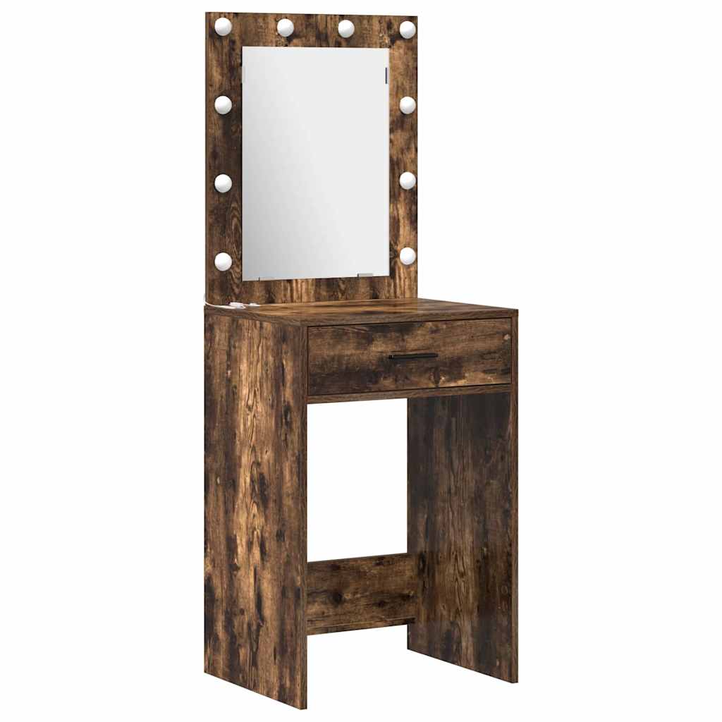 vidaXL Dressing Table 3 pcs Brown 40 x 41 x 135 cm Engineered Wood 5