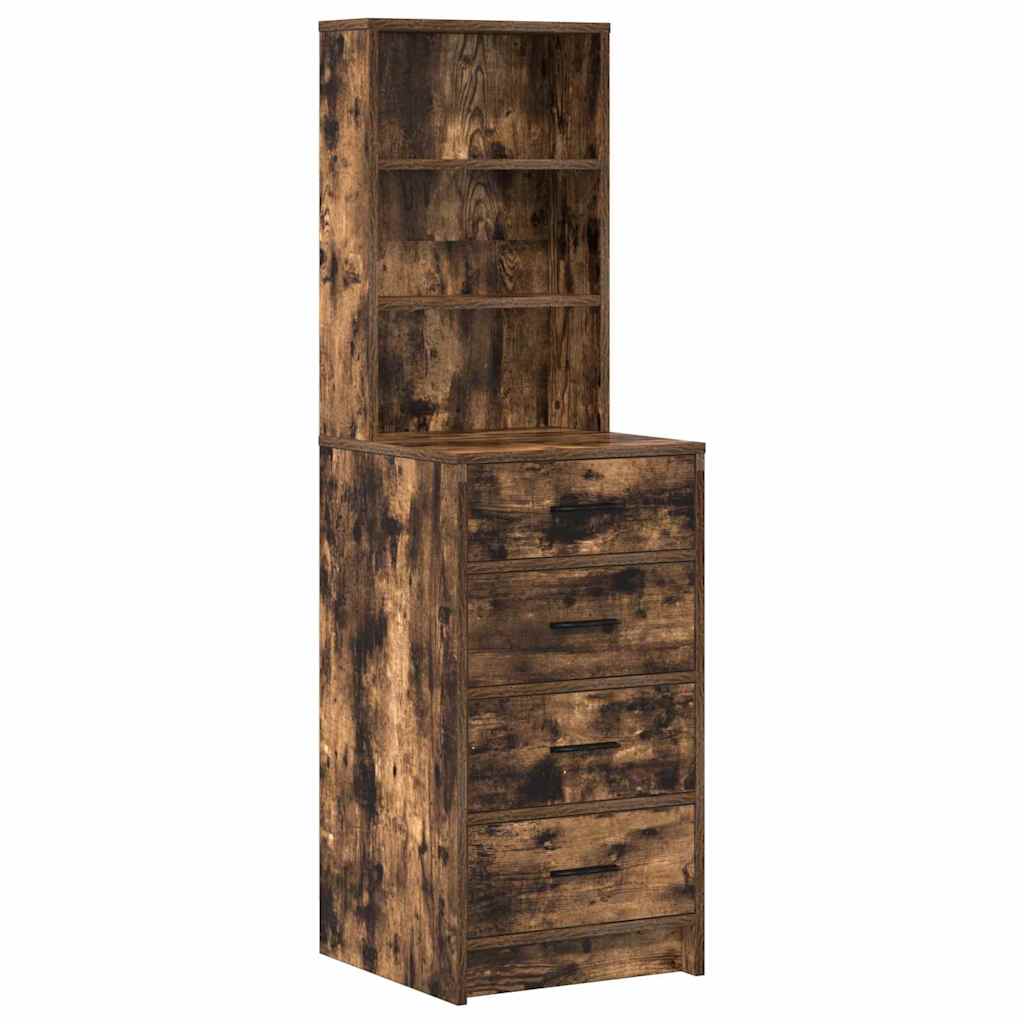 vidaXL Dressing Table 3 pcs Brown 40 x 41 x 135 cm Engineered Wood 6