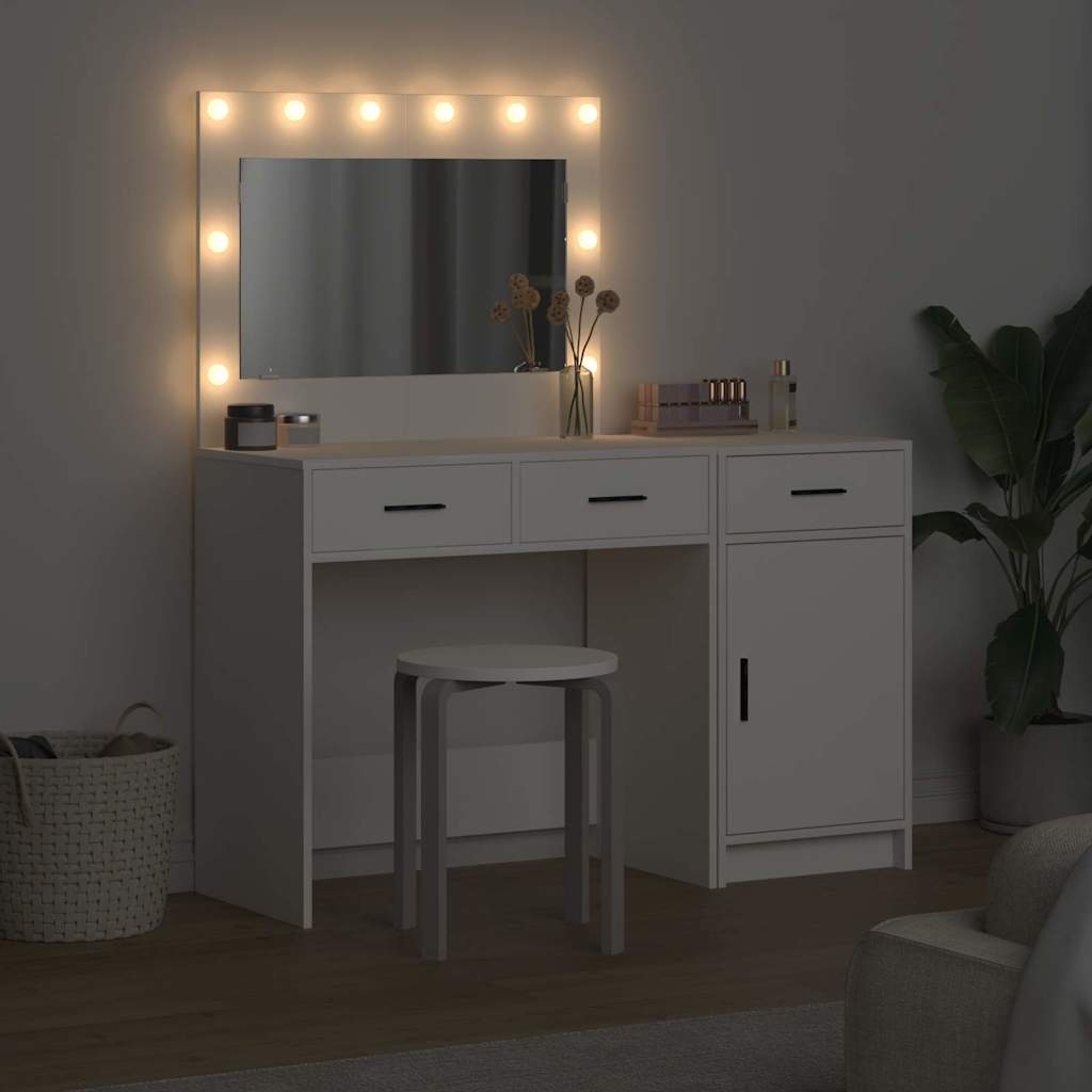 vidaXL Dressing Table 2 pcs White 40 x 41 x 75 cm Engineered Wood 4