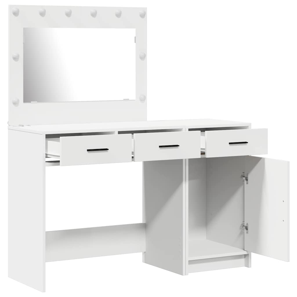 vidaXL Dressing Table 2 pcs White 40 x 41 x 75 cm Engineered Wood 5