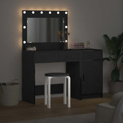 vidaXL Dressing Table 2 pcs Black 40 x 41 x 75 cm Engineered Wood 4