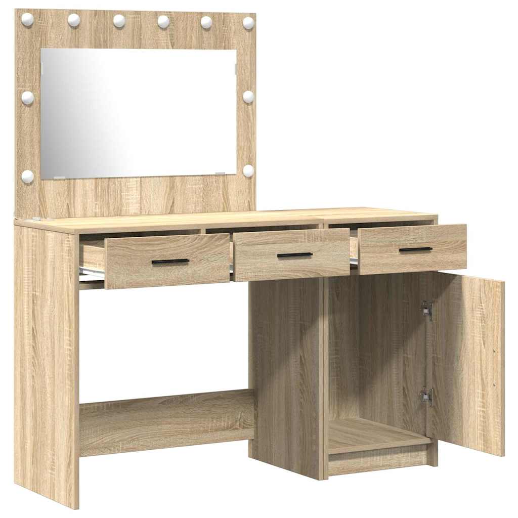 vidaXL Dressing Table 2 pcs Brown 40 x 41 x 75 cm Engineered Wood 6
