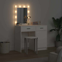Dressing Table 2 pcs Brown 50 x 41 x 135 cm Engineered Wood White