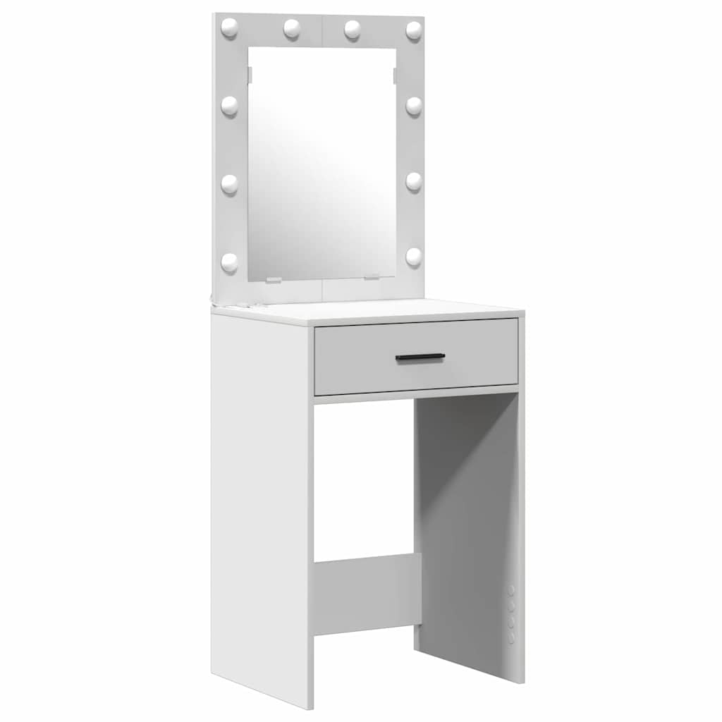 Dressing Table 2 pcs Brown 50 x 41 x 135 cm Engineered Wood White