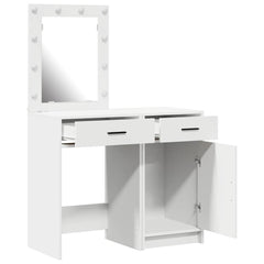 Dressing Table 2 pcs Brown 50 x 41 x 135 cm Engineered Wood White
