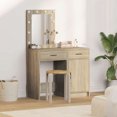 Dressing Table 2 pcs Brown 50 x 41 x 135 cm Engineered Wood Sonoma oak