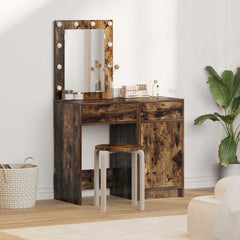 Dressing Table 2 pcs Brown 50 x 41 x 135 cm Engineered Wood Smoked oak