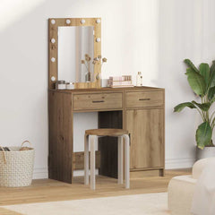 Dressing Table 2 pcs Brown 50 x 41 x 135 cm Engineered Wood Artisan oak
