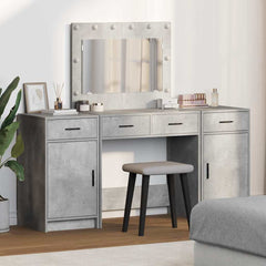 vidaXL Dressing Table 3 pcs Grey 78.5 x 41 x 135 cm Engineered Wood 1
